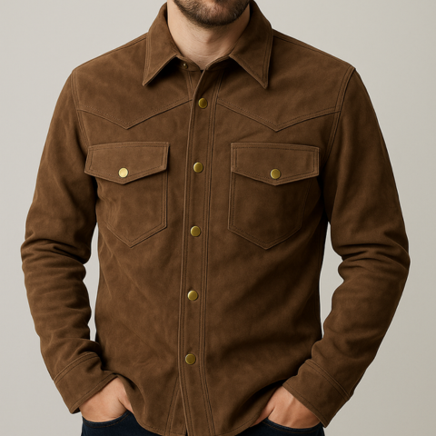 Campera Masculina Furia de Cuero Legítimo +REGALOS: Gorra, Cinturón y Funda