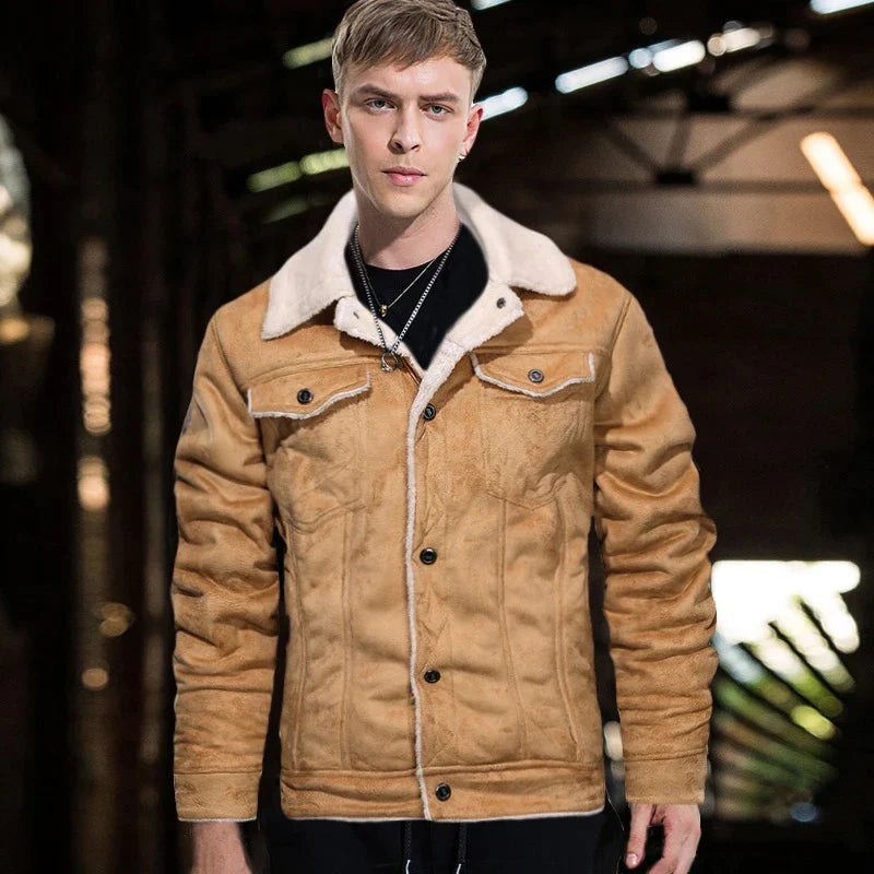 Chaqueta de Hombre de Cuero Legítimo Falcon +3 REGALOS: Cinturón, Reloj y Billetera