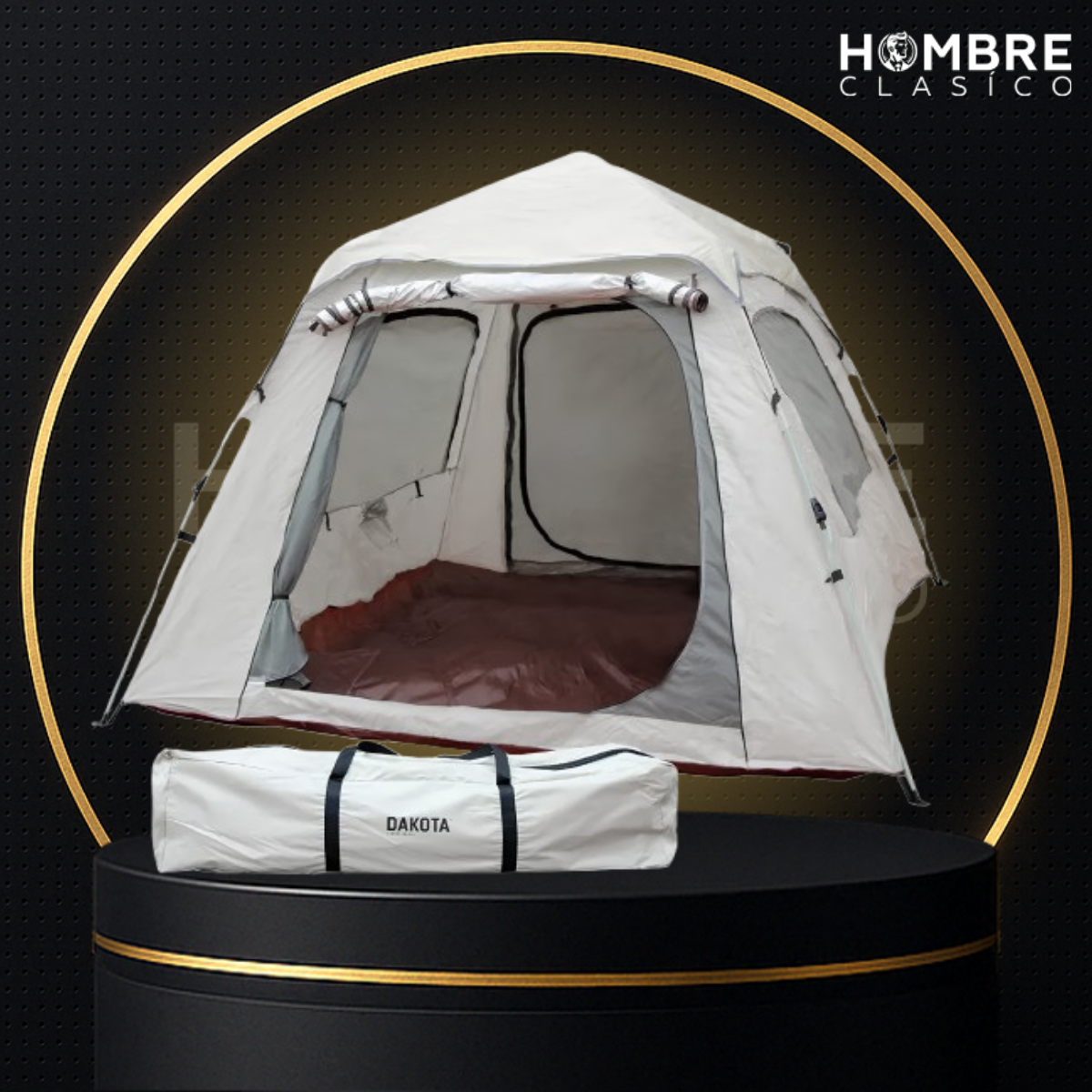 Barraca Autoarmable Para 6 Personas Lakota Automática 240x240x154cm Color Beige