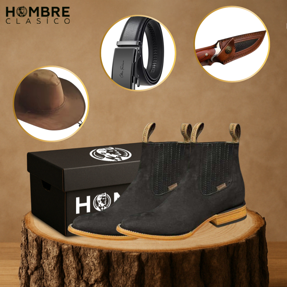 Bota LOMÁN +3 REGALOS: Cinturón, Funda y Sombrero