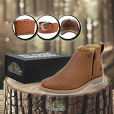 Kit Bota Zavu Casual Ortopédica Masculina de Cuero Legítimo + 3 REGALOS: Cinturón, Gorra y Cartera